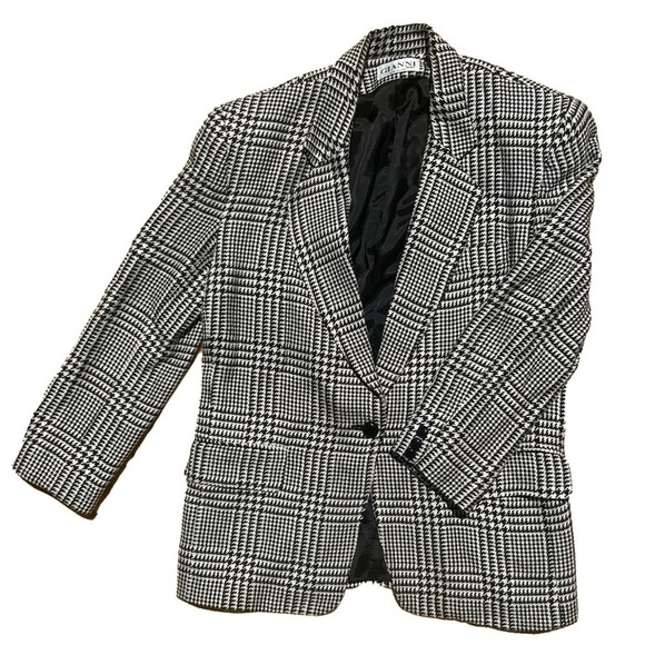 Houndstooth Black and White Blazer - Picture 1 of 4